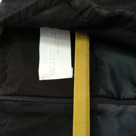 💥Nwot💥WALTER BAKER Black Suede Sleeveless Dress w/ Side Fringe - Picture 8 of 11